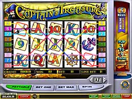 Captains Treasure Multiline Slots from playtech bingo